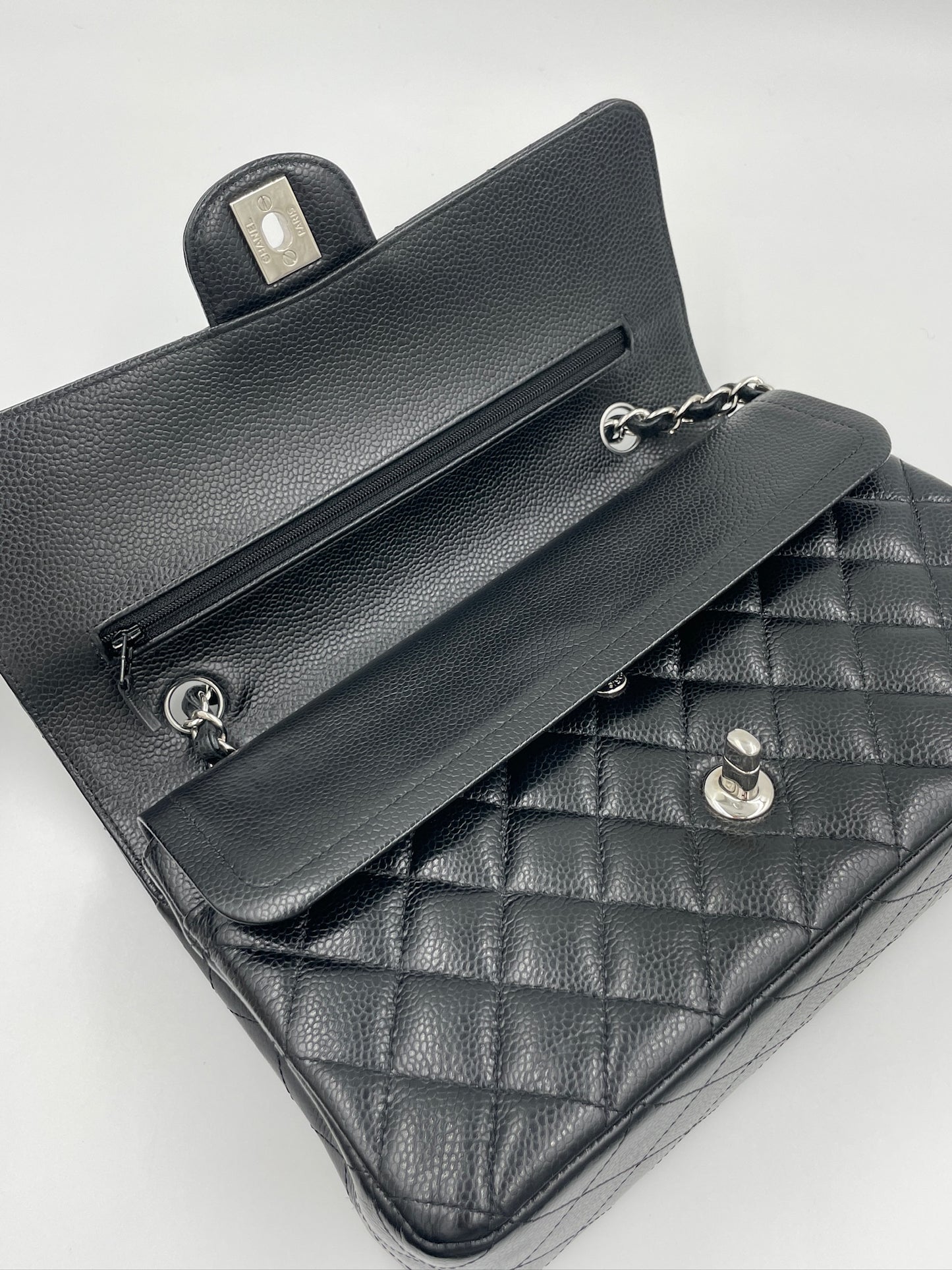 Chanel Classic Flap 25cm Cavier Skin / Rank SA