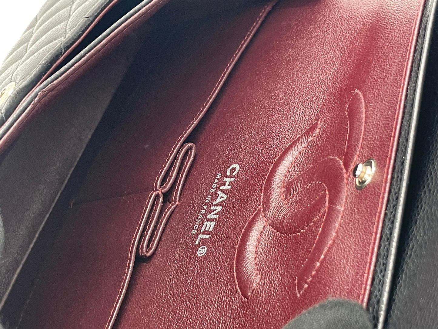 Chanel Classic Flap 25cm Cavier Skin / Rank SA