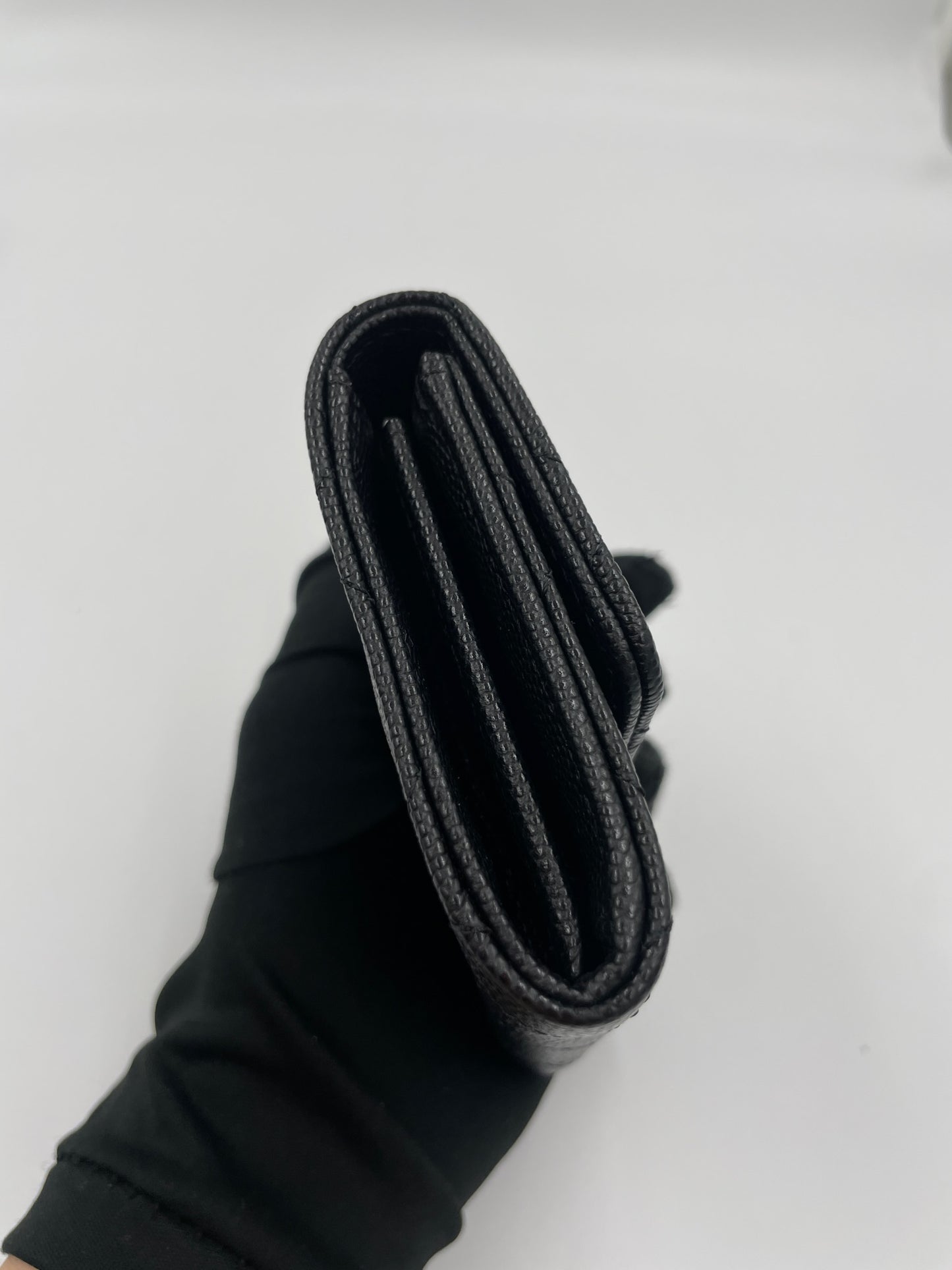 Chanel 23P 黑色鏤空LOGO卡包/NEW