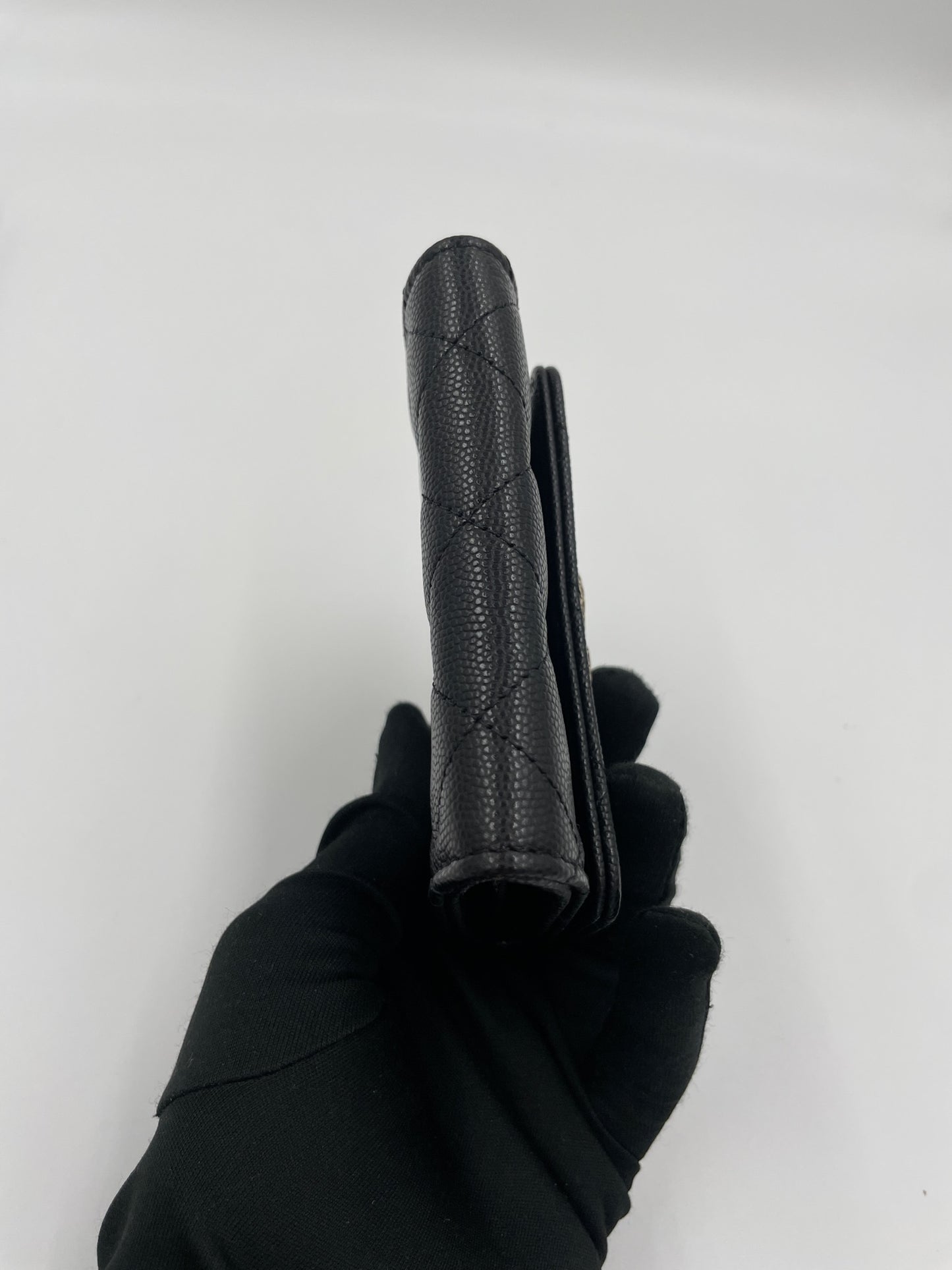 Chanel 23P 黑色鏤空LOGO卡包/NEW