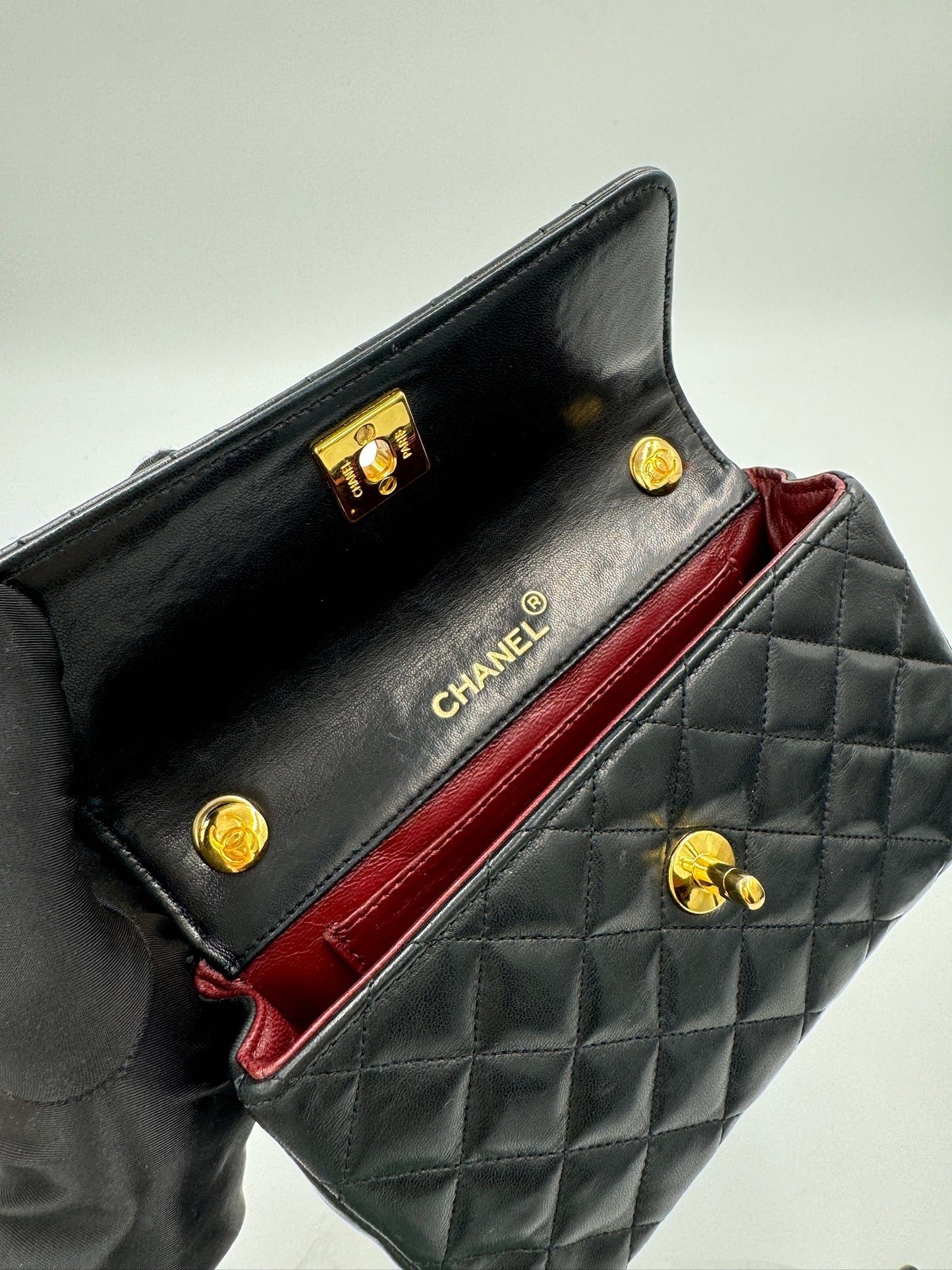 Chanel Vintage Mini CF 20cm Black 黑 / Rank A  24072308