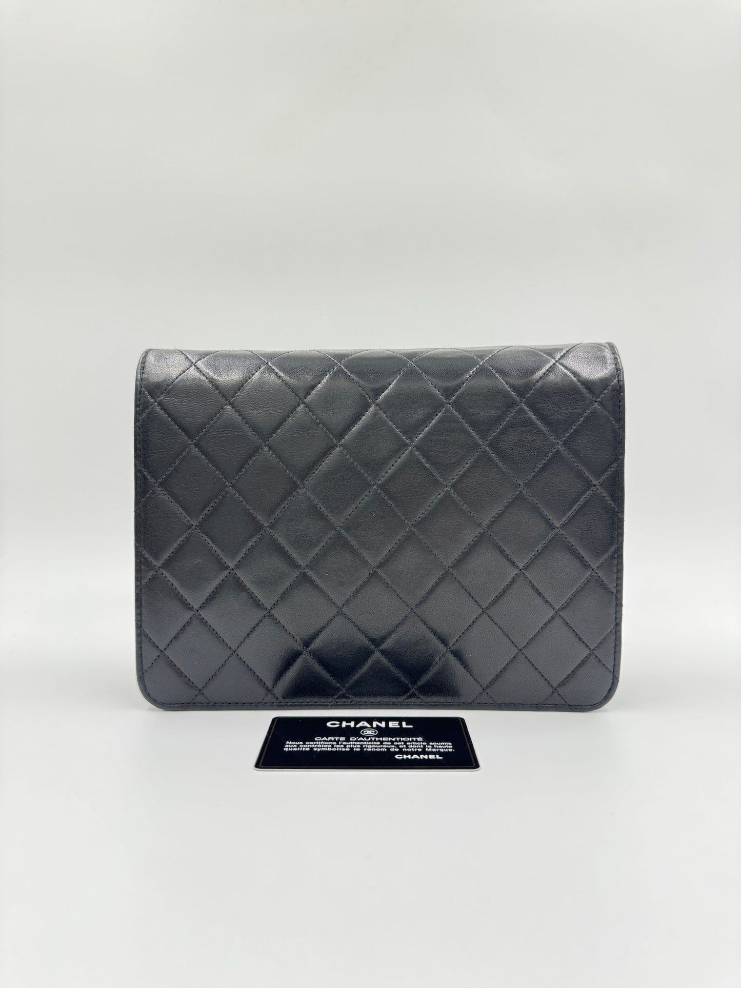 Chanel 22cm vintage 信封包 black 黑色 / Rank AB 24072310