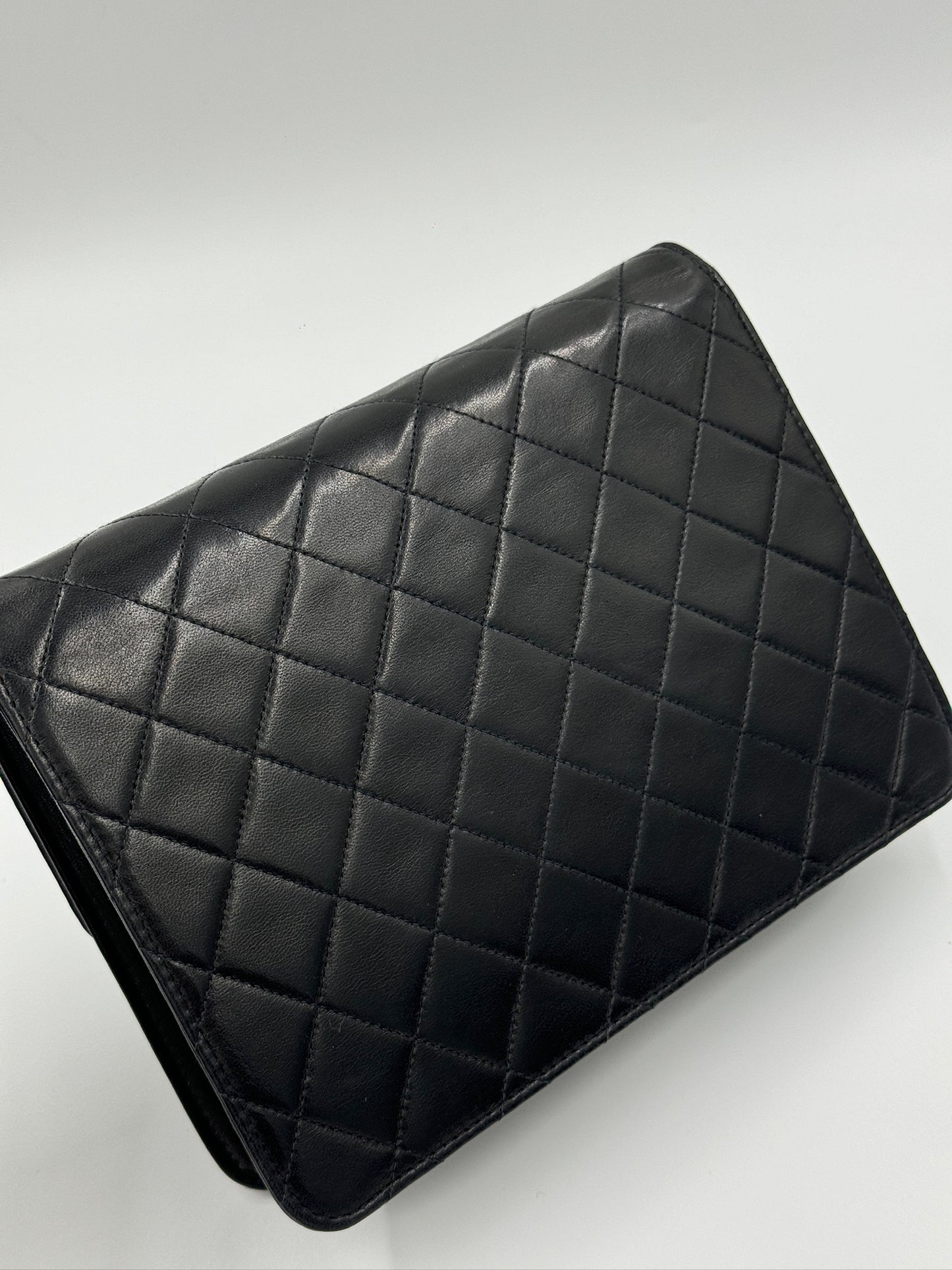 Chanel 22cm vintage 信封包 black 黑色 / Rank AB 24072310
