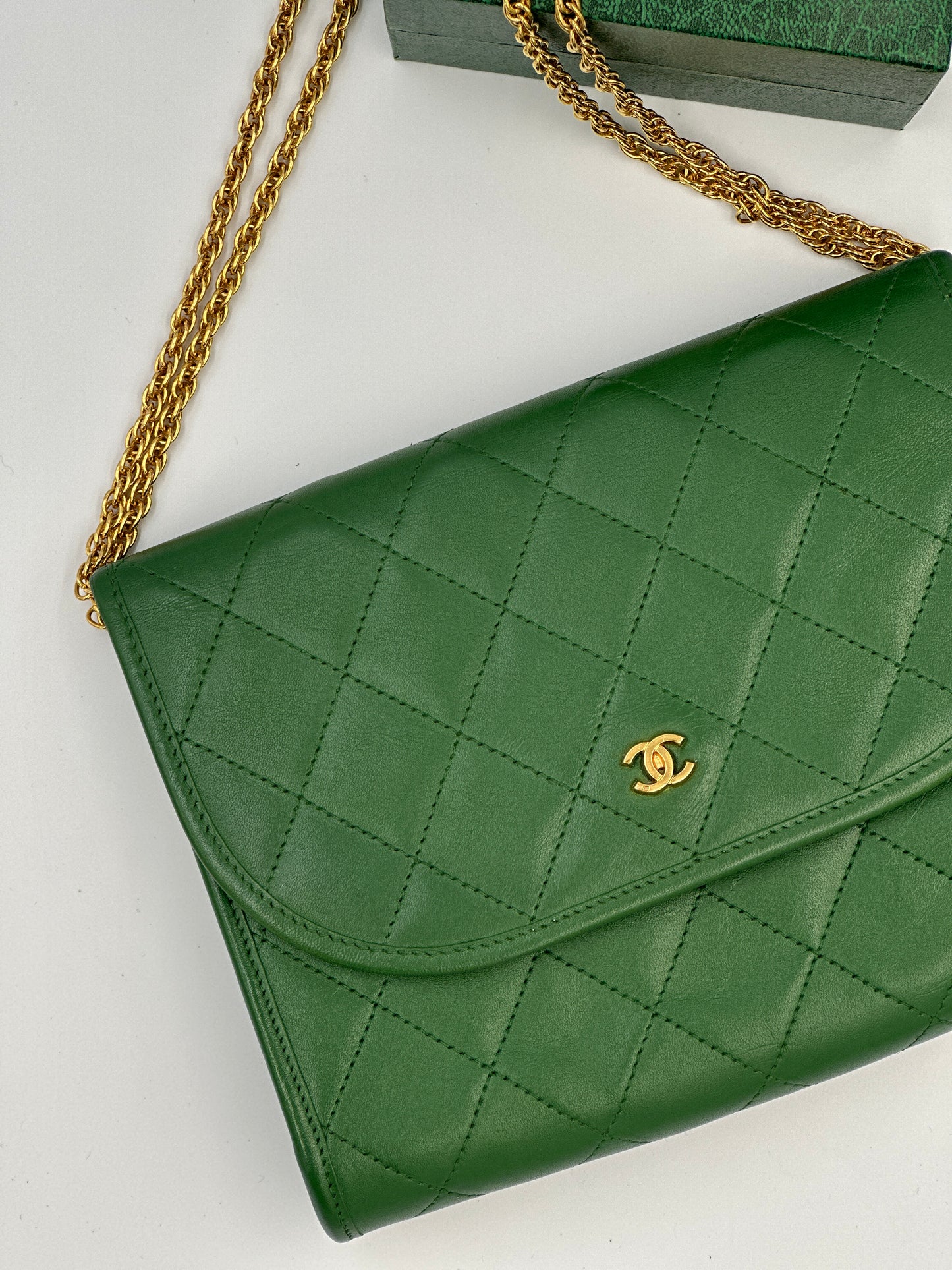 Chanel 綠色Mini Coco 1986
